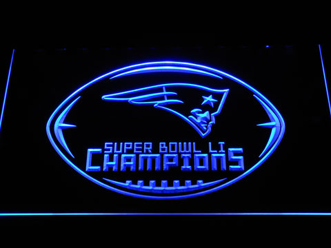 FREE New England Patriots Super Bowl LI Champions LED Sign - Blue - TheLedHeroes