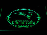 New England Patriots Super Bowl LI Champions LED Neon Sign USB - Green - TheLedHeroes