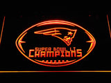 New England Patriots Super Bowl LI Champions LED Neon Sign USB - Orange - TheLedHeroes
