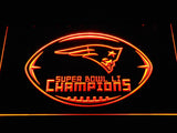 New England Patriots Super Bowl LI Champions LED Sign - Orange - TheLedHeroes