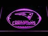 New England Patriots Super Bowl LI Champions LED Neon Sign USB - Purple - TheLedHeroes