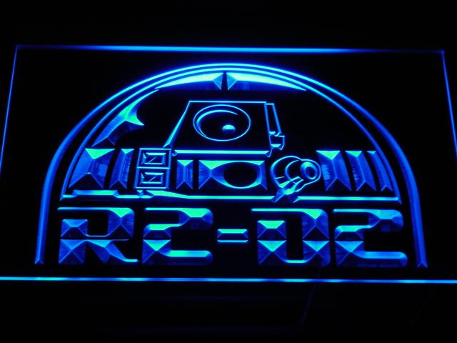 Star Wars R2-D2 (2) LED Neon Sign Electrical - Blue - TheLedHeroes