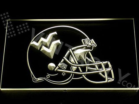 West Virginia Mountaineers LED Neon Sign USB - Yellow - TheLedHeroes