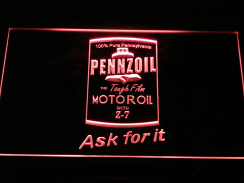 FREE Pennzoil Motor Oil LED Sign - Red - TheLedHeroes