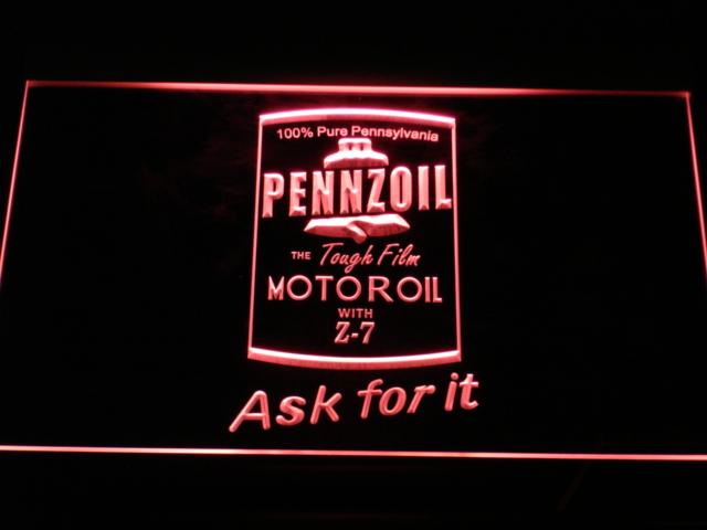 Pennzoil Motor Oil LED Neon Sign Electrical - Red - TheLedHeroes