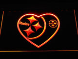 Pittsburgh Steelers (9) LED Neon Sign Electrical - Orange - TheLedHeroes