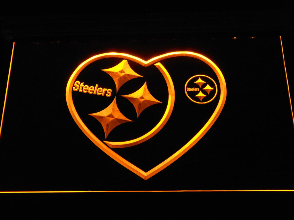 Pittsburgh Steelers (9) LED Neon Sign USB - Yellow - TheLedHeroes