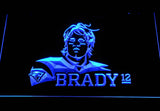 New England Patriots Tom Brady LED Neon Sign USB - Blue - TheLedHeroes