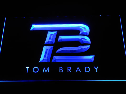 New England Patriots Tom Brady (3) LED Neon Sign Electrical - Blue - TheLedHeroes
