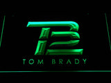 New England Patriots Tom Brady (3) LED Neon Sign Electrical - Green - TheLedHeroes