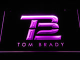 New England Patriots Tom Brady (3) LED Neon Sign USB - Purple - TheLedHeroes
