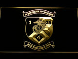 1st Battalion 25th Marines LED Neon Sign USB - Yellow - TheLedHeroes