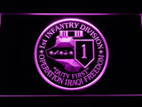 1st Infantry Division Operation Iraqi LED Neon Sign USB - Purple - TheLedHeroes