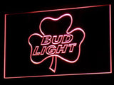 Bud Light Shamrock LED Neon Sign USB - Red - TheLedHeroes