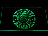 Baltimore Orioles (26) LED Neon Sign USB - Green - TheLedHeroes