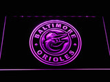 Baltimore Orioles (26) LED Neon Sign USB - Purple - TheLedHeroes