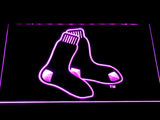 Boston Red Sox (14) LED Neon Sign USB - Purple - TheLedHeroes