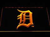 Detroit Tigers Logo LED Neon Sign USB - Yellow - TheLedHeroes