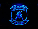 2nd Battalion 1st Marines LED Neon Sign USB - Blue - TheLedHeroes