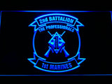 FREE 2nd Battalion 1st Marines LED Sign - Blue - TheLedHeroes