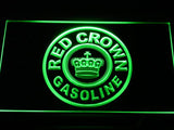 Red Crown Gasoline LED Neon Sign USB - Green - TheLedHeroes
