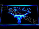 Texas Longhorns LED Neon Sign USB - Blue - TheLedHeroes