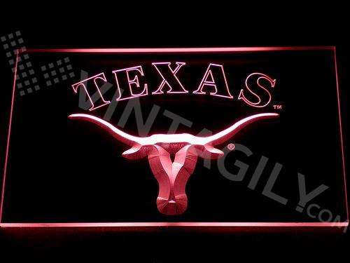 Texas Longhorns LED Neon Sign USB - Red - TheLedHeroes