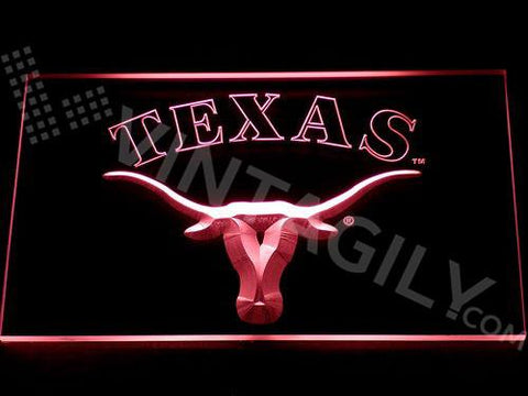 Texas Longhorns LED Neon Sign Electrical - Red - TheLedHeroes
