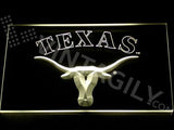 Texas Longhorns LED Neon Sign USB - Yellow - TheLedHeroes