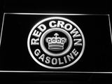 Red Crown Gasoline LED Neon Sign USB - White - TheLedHeroes
