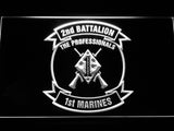 FREE 2nd Battalion 1st Marines LED Sign - White - TheLedHeroes