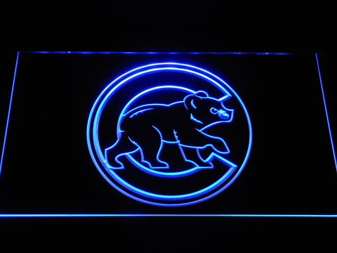 Chicago Cubs (3) LED Neon Sign USB - Blue - TheLedHeroes