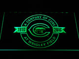 Chicago Cubs 100th Anniversary LED Neon Sign USB - Green - TheLedHeroes