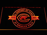 Chicago Cubs 100th Anniversary LED Neon Sign USB - Orange - TheLedHeroes