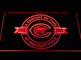 Chicago Cubs 100th Anniversary LED Neon Sign Electrical - Red - TheLedHeroes
