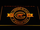 Chicago Cubs 100th Anniversary LED Neon Sign USB - Yellow - TheLedHeroes