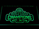 Chicago Cubs 2016 Champions  LED Neon Sign Electrical - Green - TheLedHeroes