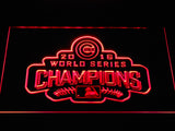 Chicago Cubs 2016 Champions  LED Neon Sign USB - Red - TheLedHeroes