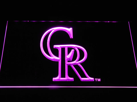Colorado Rockies (3) LED Neon Sign USB - Purple - TheLedHeroes