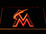 Miami Marlins LED Neon Sign USB - Orange - TheLedHeroes