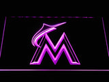 Miami Marlins LED Neon Sign USB - Purple - TheLedHeroes