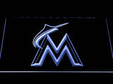 Miami Marlins LED Neon Sign USB - White - TheLedHeroes