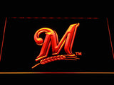 Milwaukee Brewers LED Neon Sign USB - Orange - TheLedHeroes