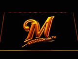 Milwaukee Brewers LED Neon Sign USB - Yellow - TheLedHeroes