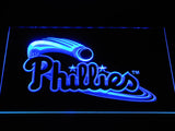 Philadelphia Phillies (3) LED Neon Sign USB - Blue - TheLedHeroes