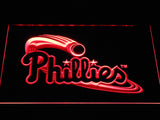 Philadelphia Phillies (3) LED Neon Sign USB - Red - TheLedHeroes