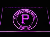 Pittsburgh Pirates LED Neon Sign USB - Purple - TheLedHeroes