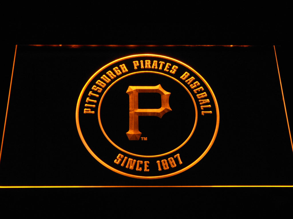 Pittsburgh Pirates LED Neon Sign USB - Yellow - TheLedHeroes