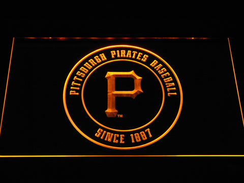 Pittsburgh Pirates LED Neon Sign USB - Yellow - TheLedHeroes