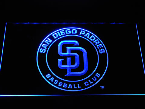 San Diego Padres LED Neon Sign Electrical - Blue - TheLedHeroes